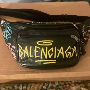 Balenciaga graffiti bum bag